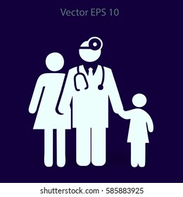 Family practice vector illustration