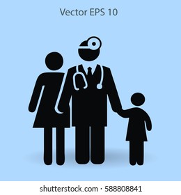 Family practice vector illustration