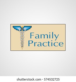 Family practice vector poster