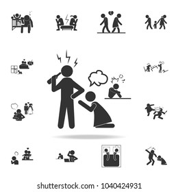 family problem with alcohol icon. Detailed set of illustration bad family icons. Premium quality graphic design. One of the collection icons for websites, web design on white background
