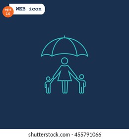  Family protect icon Vector. 
