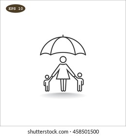  Family protect icon Vector. 