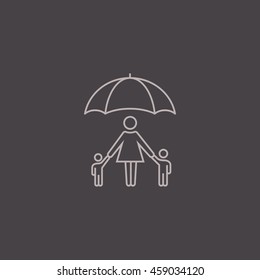  Family protect icon Vector. 