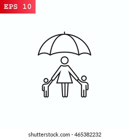  Family protect icon Vector. 