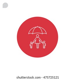  Family protect icon Vector. 