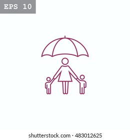  Family protect icon Vector. 