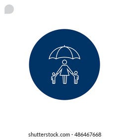  Family protect icon Vector. 