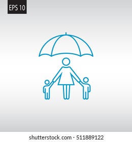  Family protect icon Vector. 