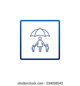  Family protect icon Vector. 