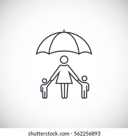  Family protect icon Vector. 