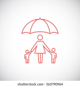  Family protect icon Vector. 