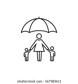  Family protect icon Vector. 