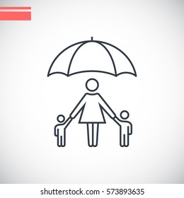  Family protect icon Vector. 