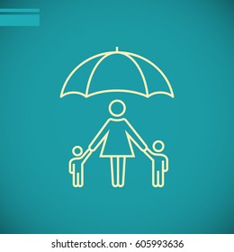  Family protect icon Vector. 