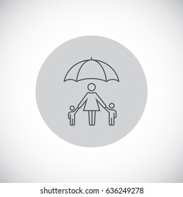  Family protect icon Vector. 
