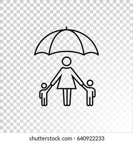  Family protect icon Vector. 