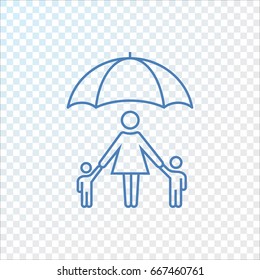  Family protect icon Vector. 