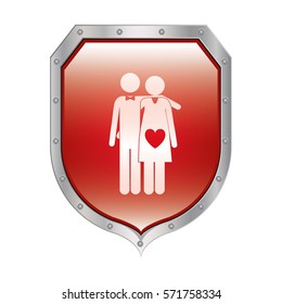 Family protection insurance icon vector illustration graphic design