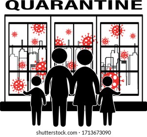 the family is in quarantine because of the coronavirus