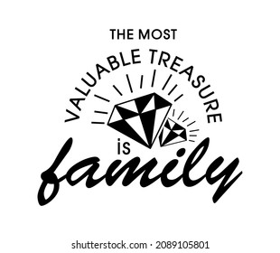 family quote for t shirt design graphic vector, mug design and more 
