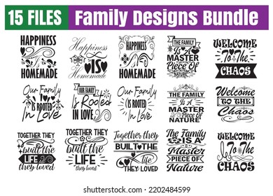 Family Quotes svg Bundle. Quotes about Family, Family cut files Bundle of 15 svg eps Files for Cutting Machines Cameo Cricut, Family Quotes