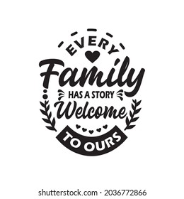 Family quotes svg design lettering vector