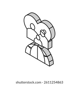 family refugee world aid isometric icon vector. family refugee world aid sign. isolated symbol illustration