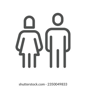 Family related icon outline and linear vector.