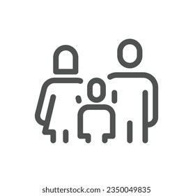 Family related icon outline and linear vector.