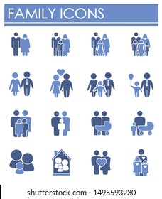 Family related on background for graphic and web design. Simple illustration. Internet concept symbol for website button or mobile app.
