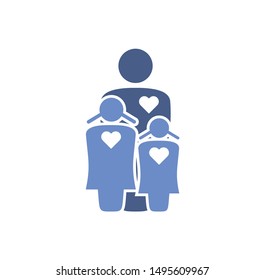 Family related on background for graphic and web design. Simple illustration. Internet concept symbol for website button or mobile app.