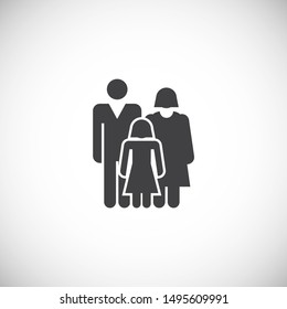 Family related on background for graphic and web design. Simple illustration. Internet concept symbol for website button or mobile app.