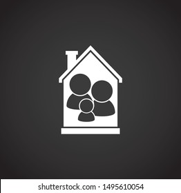 Family related on background for graphic and web design. Simple illustration. Internet concept symbol for website button or mobile app.