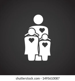 Family related on background for graphic and web design. Simple illustration. Internet concept symbol for website button or mobile app.