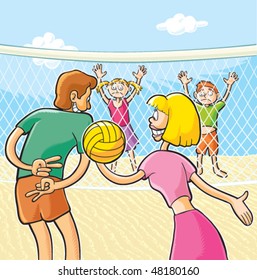 Family relationship illustration. Vector.