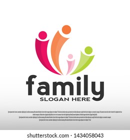 Family Relationship Logo Abstract People Concept Stock Vector (Royalty ...