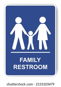 Family Restroom Symbol Sign, Vector Illustration, Isolate On White Background Label. EPS10