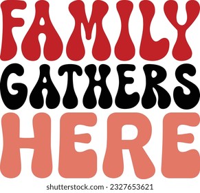family retro svg design and eps file