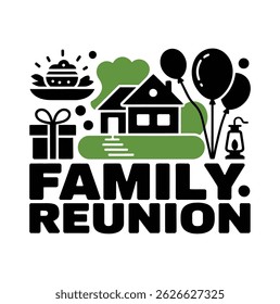 Family reunion event vector for warm memories