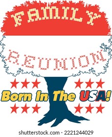 Family Reunion Tradition Vector Illustration