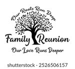 Family Reunion tree vector design, Family vacation t-shirt design, Making memories together family vector text