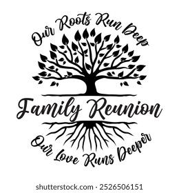 Family Reunion tree vector design, Family vacation t-shirt design, Making memories together family vector text