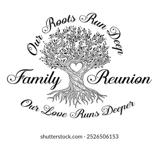 Family Reunion tree vector design, Family vacation t-shirt design, Making memories together family vector text