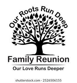 Family Reunion tree vector design, Family vacation t-shirt design, Making memories together family vector text