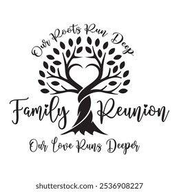 Family Reunion tree vector design, Family vacation t-shirt design, Making memories together family vector text