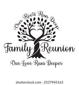 Family Reunion tree vector design, Family vacation t-shirt design, Making memories together family vector sign