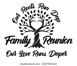 Family Reunion tree vector design, Family vacation t-shirt design, Making memories together family vector sign