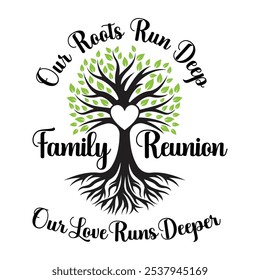 Family Reunion tree vector design, Family vacation t-shirt design, Making memories together family vector sign