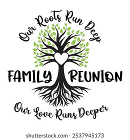 Family Reunion tree vector design, Family vacation t-shirt design, Making memories together family vector sign