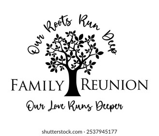 Family Reunion tree vector design, Family vacation t-shirt design, Making memories together family vector sign